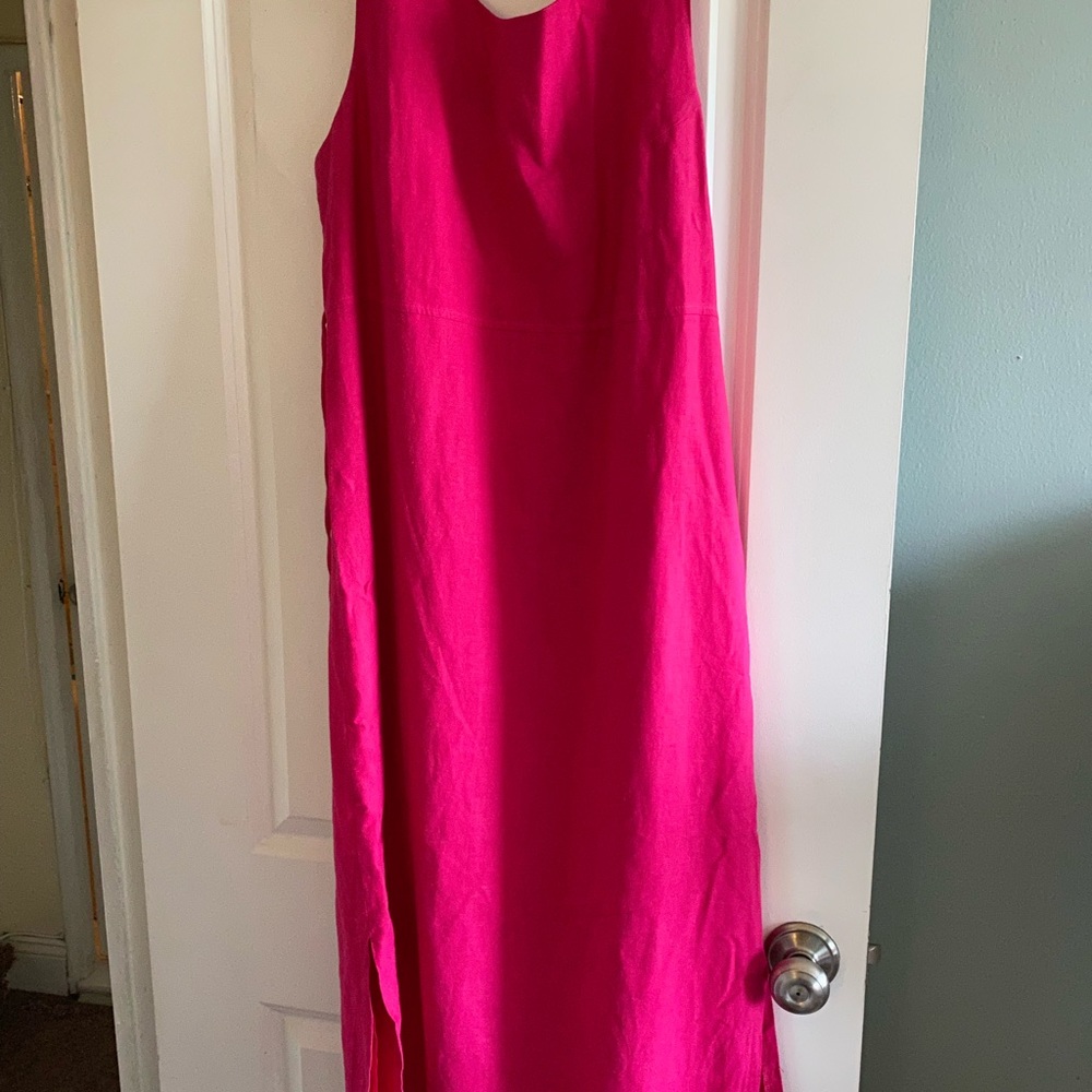 Sag Harbor Pink linen midi dress - Picture 7 of 12